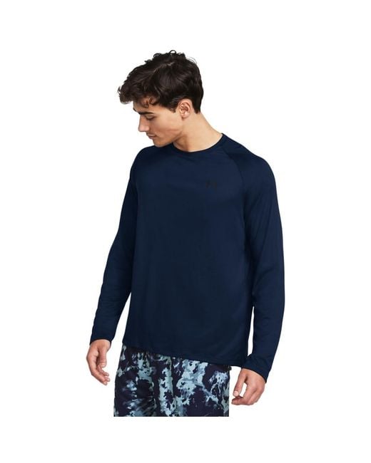 Under Armour Tech Long-sleeve T-shirt, in Blue for Men Lyst UK