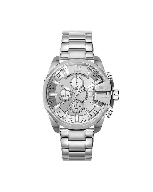 DIESEL Metallic Chronograph Quartz Watch With Stainless Steel Strap Dz4652 for men