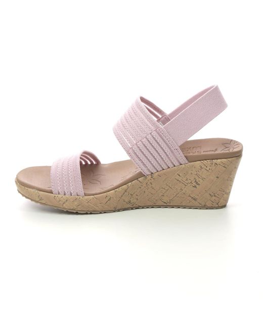 Skechers 119571 Beverlee Luck Pink S Wedge Sandals 8