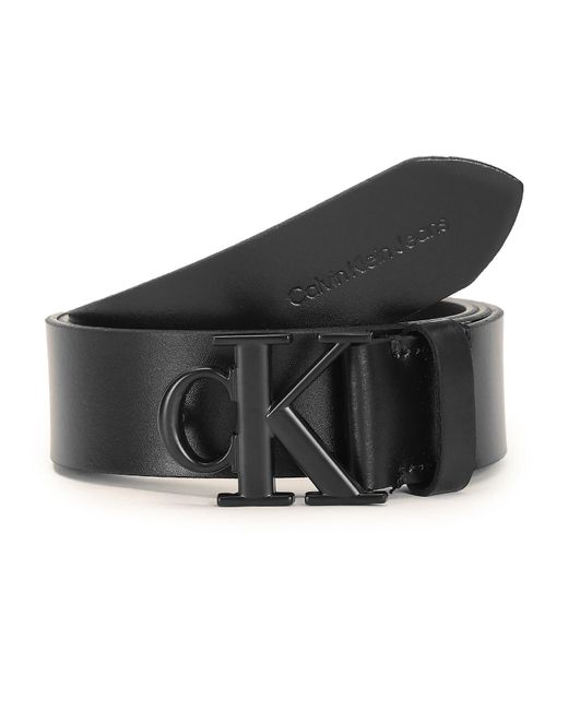 Calvin Klein Black Belt Mono Plaque Leather for men