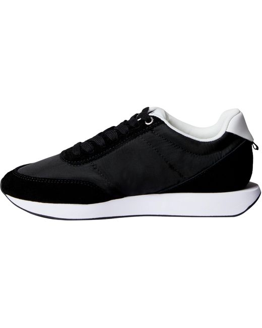 Calvin Klein Black Runner Sneaker Retro Lace Up Low Top