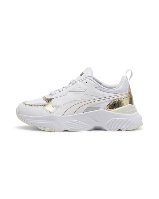PUMA Cassia Metallic Shine Sneakers in het White