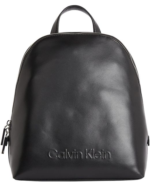 Mochila Mujer Embossed Round elegante Calvin Klein de color Black