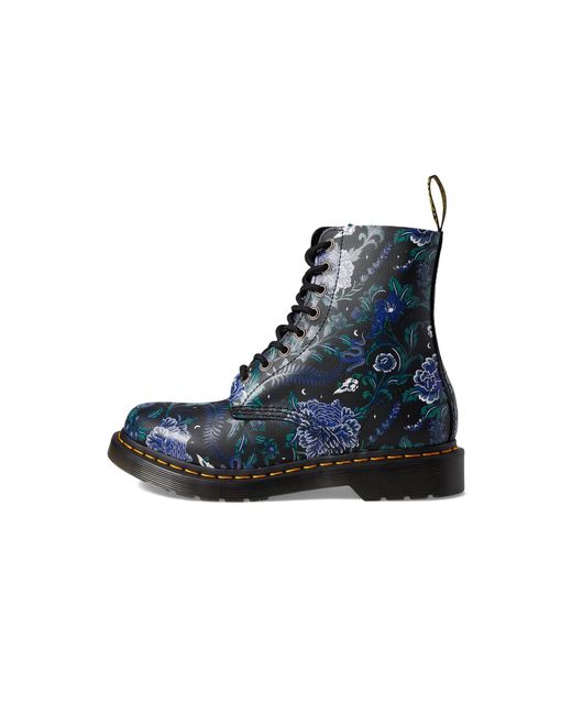 Dr. Martens Blue S 1460 Pascal Printed Leather Black Boots 7 Uk