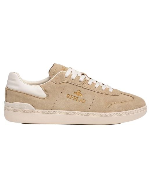 Replay PYPER Suede Sneaker in Natural für Herren