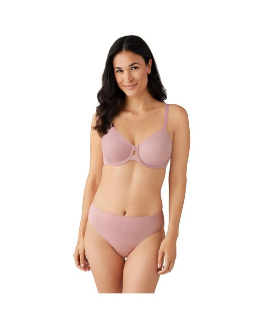 Wacoal Pink Superbly Smooth Unlined Convertible Underwire Bra