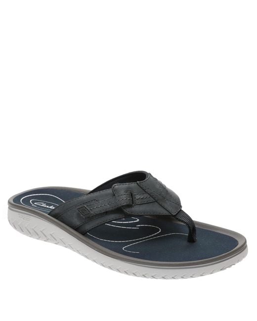 Clarks Black S Wesley Sun Sandals for men