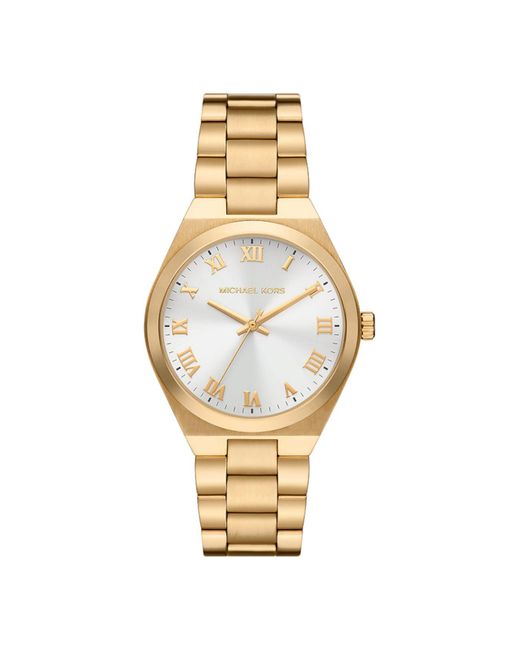 Michael Kors Mk7391 - Lennox Three-hand Gold-tone Stainless Steel Watch ...