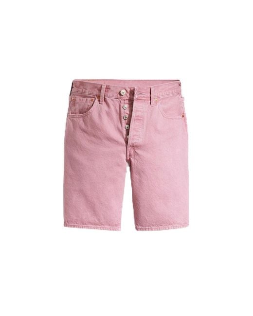Levi's Pink 501 Hemmed Shorts for men