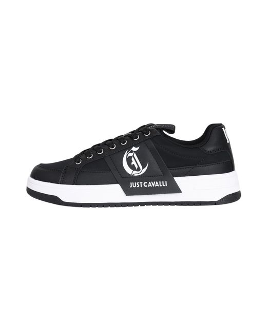 Just Cavalli Schwarze -Sneaker mit weißen Details in Black für Herren