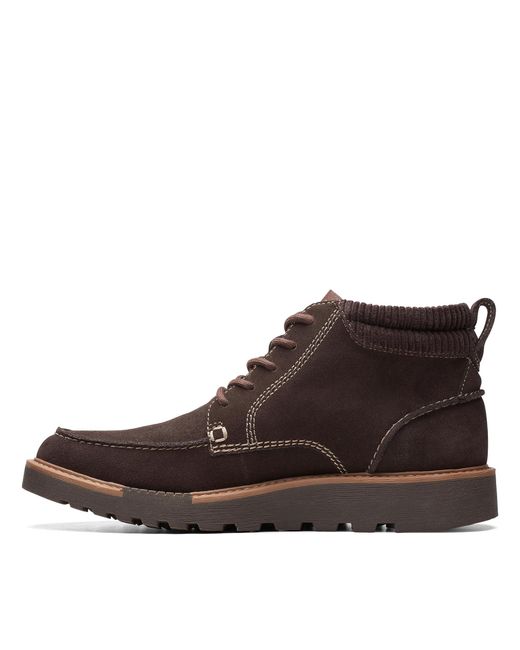 Clarks Brown Barnes Mid Oxford Boot for men