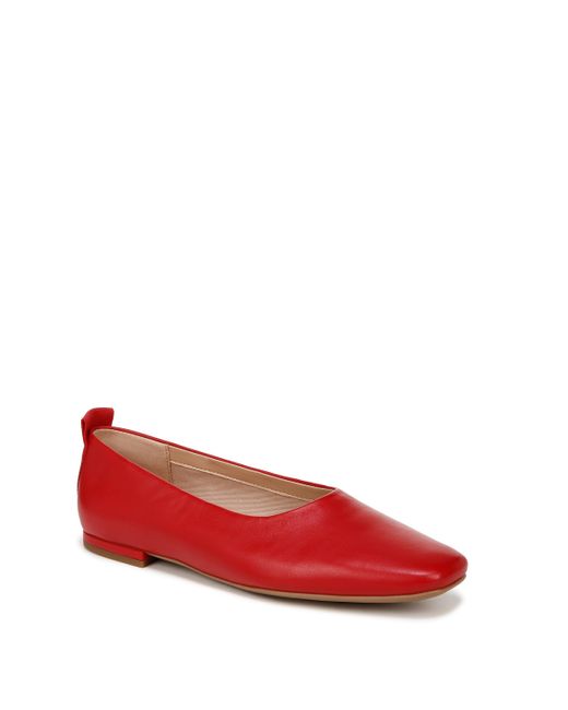 Franco Sarto Women's S Vana Square Toe Ballet Flat Cherry Red