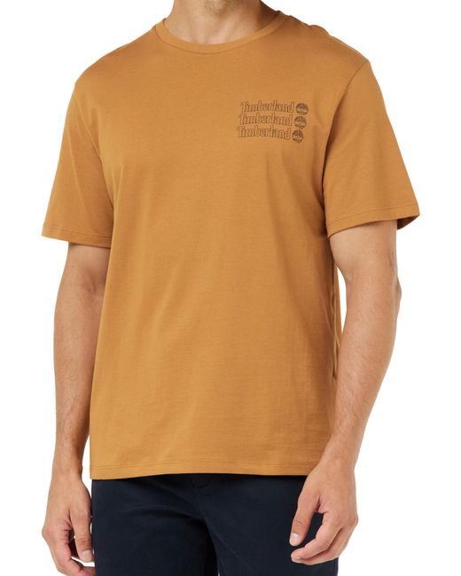 T- Shirt à ches Courtes 2 Animaux 3 Timberland pour homme en coloris Orange