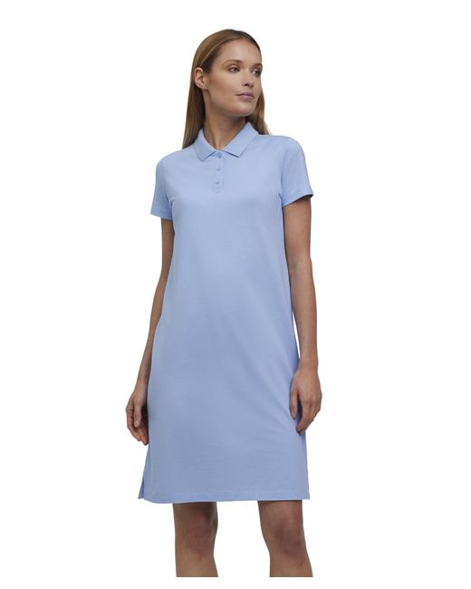 Falke Blue Kleid Basic Pique Polo Dress W DR Baumwolle Kleid 1 Stück