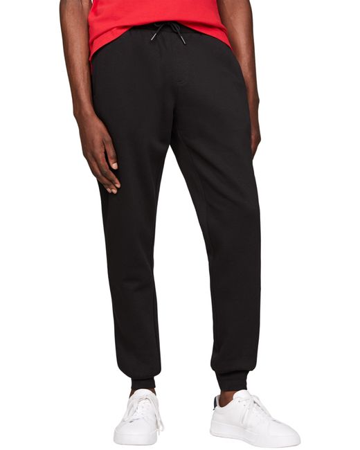 Tommy Hilfiger Black Joggers Flag Logo Sweatpants for men
