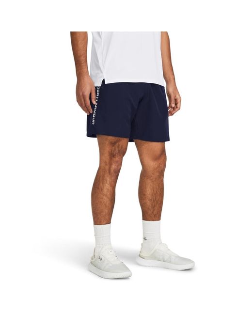 Under Armour Blue S Woven Graphic Shorts Academy/white Xl for men