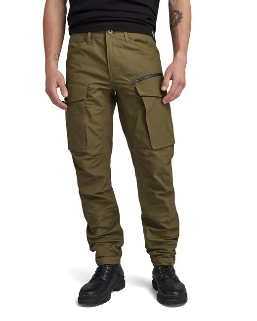 Pantalones Rovic Zip 3D Regular Tapered Para Hombre G-Star RAW de hombre de color Green