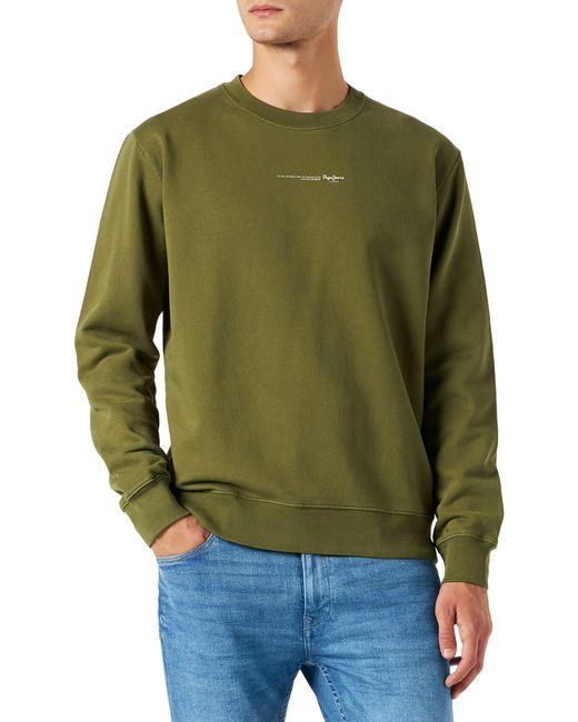 Pepe Jeans David Crew Sweatshirt Voor in het Green voor heren