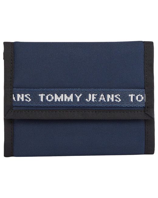 Tommy Hilfiger Blue Essential Wallet Nylon Trifold With Coin Compartment for men