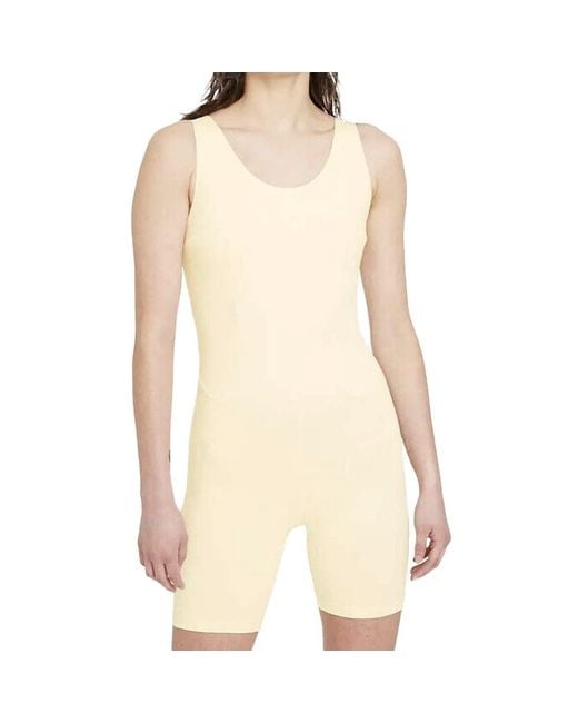 Nike Natural Yellow Icon Clash Playsuit