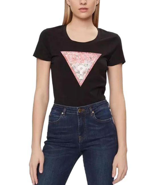 Guess Black Jeans T-shirts W4gi21 J1314