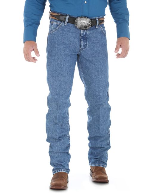 Wrangler Blue Premium Performance Cowboy Cut Jeans for men