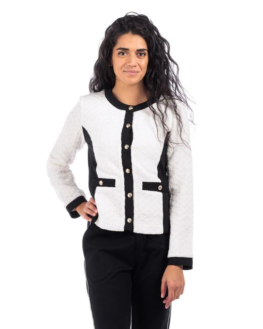 Giacca donna Liu Jo TF3038J4516 NERO/BIANCO di Liu Jo in White