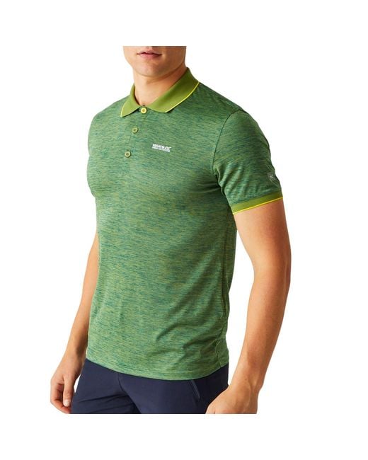 Regatta Green S Remex Ii Short Sleeve Quick Drying Polo Shirt for men
