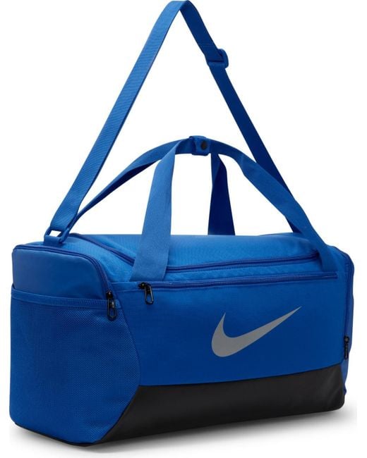 Nike Blue Unisex Training Bag Nk Brsla S Duff - 9.5 (41l), Game Royal/black/metallic Silver, Dm3976-481, Misc, Game