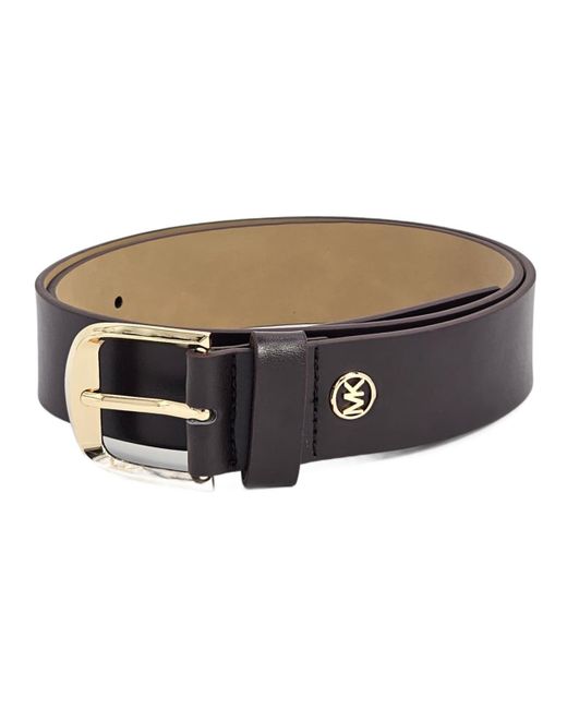 Michael Kors Black 556313c Brown With Gold Hardware 1.5 Inch Width Belt Size Medium