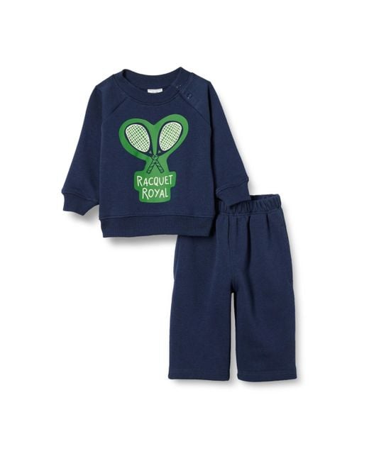 Conjunto de Sudadera y Pantalón de Chándal de Felpa Francesa Bebés Amazon Essentials de color Blue