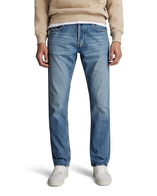 G-Star RAW Blue Mosa Straight Jeans for men