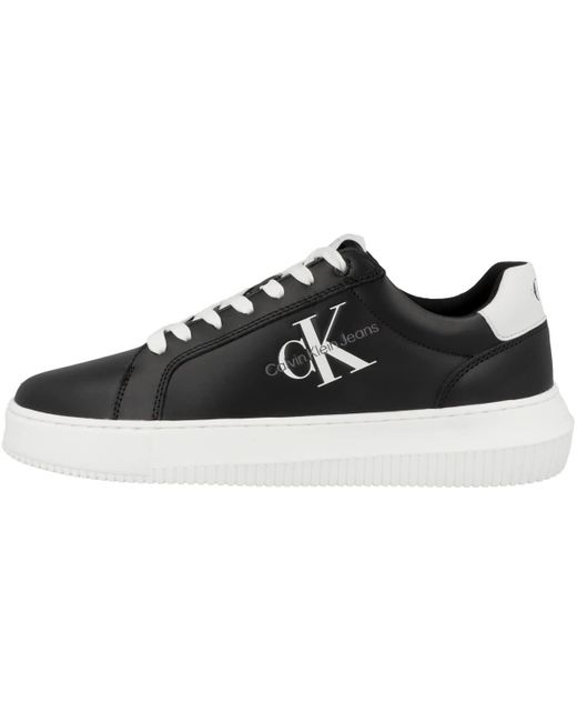 Calvin Klein Black Chunky Cupsole Monologo Sneakers for men