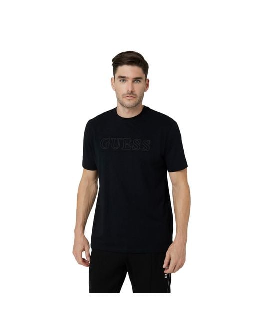 Guess Black Eco Alphy Short Sleeve Tee for men