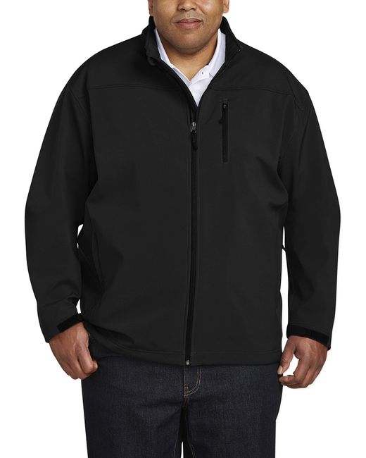 Essentials Mens Big /& Tall Water-Resistant Softshell Jacket Fit by DXL