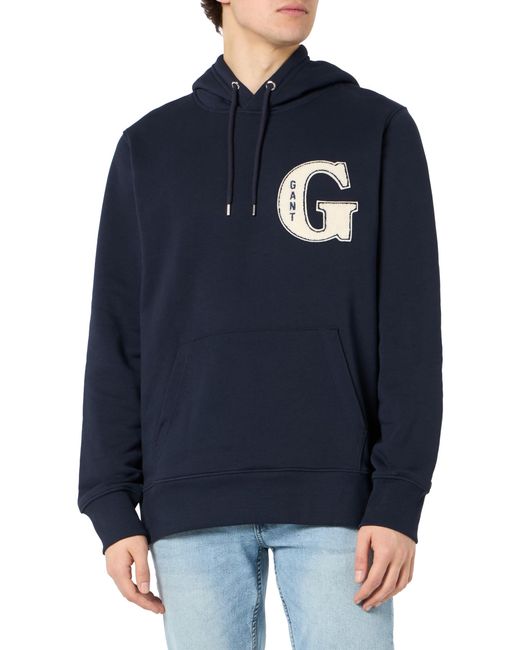 Gant Blue G Graphic Hoodie Hooded Sweatshirt for men