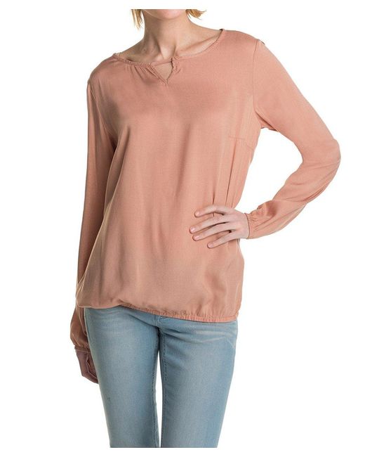 Esprit Edc By Loose Fit Blouse Basic Keyhole in het Blue