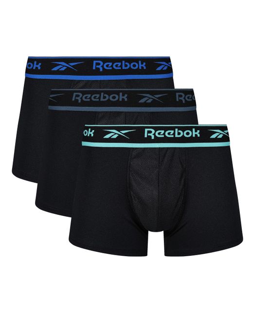 Reebok Calzoncillos Tipo Bóxer para Hombre En Color Negro Con Cintura de Nailon Y Regulador de La Humedad in Blue für Herren