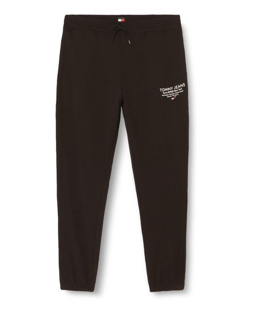 Tjm Slim Entry Graphic Sweatpant DM0DM18357 Pantaloni della Tuta di Tommy Hilfiger in Black da Uomo