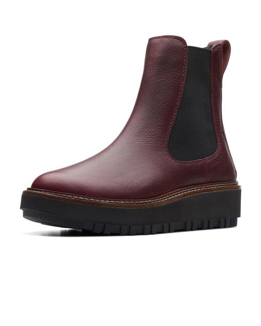 OriannaW Up s Chelsea Boots 39 EU Borgogna di Clarks in Purple