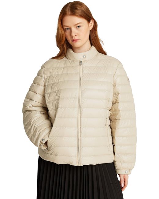 Tommy Hilfiger Crv Ul Down Mock Nk Jas Voor Ww0ww45946 in het Natural