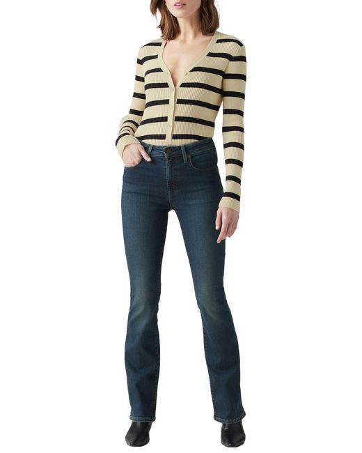 Levi's 725 High Rise Bootcut Jeans in Black Lyst UK