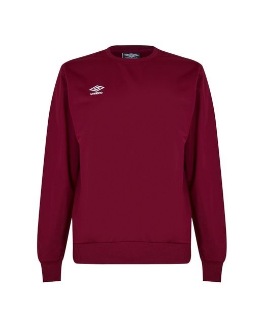 Umbro Red S Classic Es Play Sweater Jumper Long Sleeve Top New Claret L for men