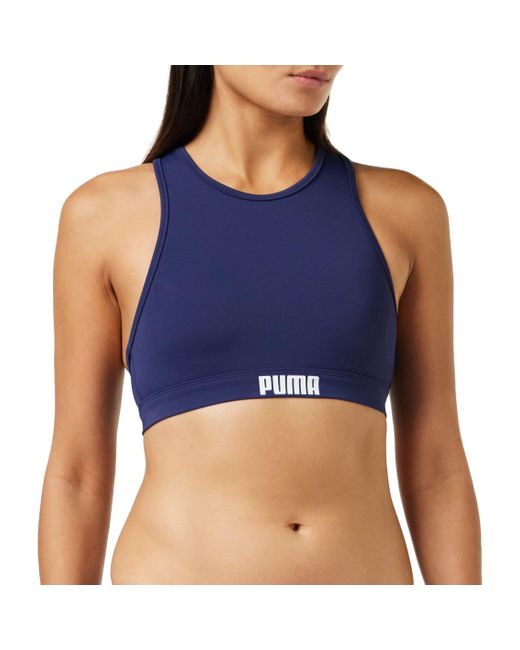 Racerback Swim Top Haut de Bikini PUMA en coloris Bleu | Lyst