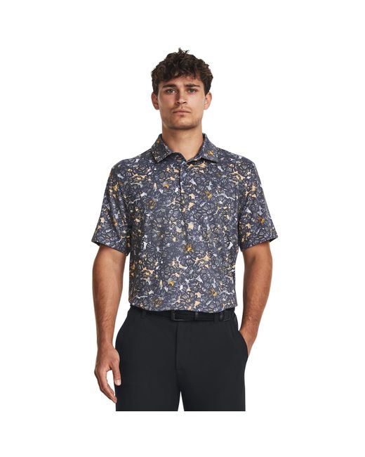 Under Armour Blue Playoff 3.0 Printed S Golf Polo for men
