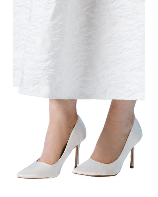 Coast White Cassia Bridal Satin High Heel Stiletto Court Shoe