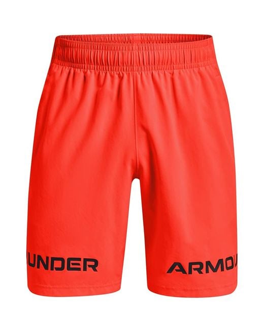Under Armour Woven Graphic Wordmark Shorts in Red für Herren