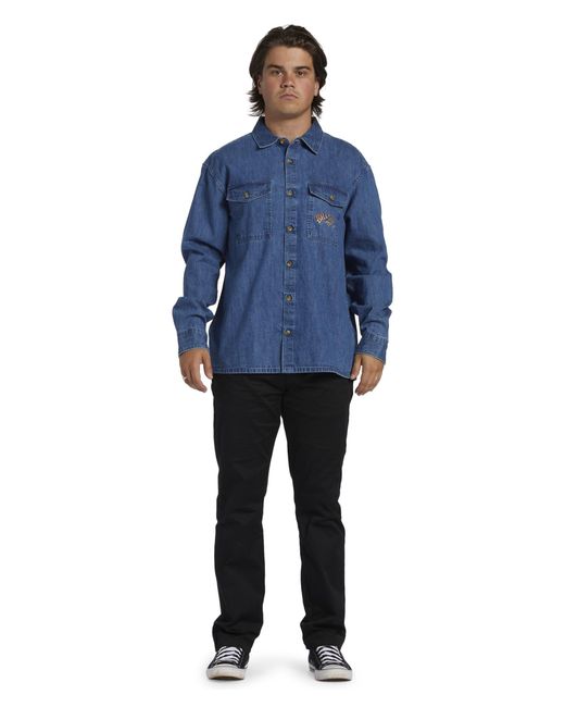 Camicia casual a maniche lunghe da uomo Bong Days di Billabong in Blue da Uomo