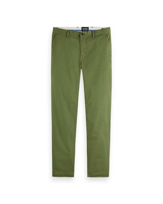 Scotch & Soda Green Mott Slim Fit Chino for men