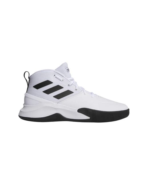 Adidas White Ownthegame Shoes for men